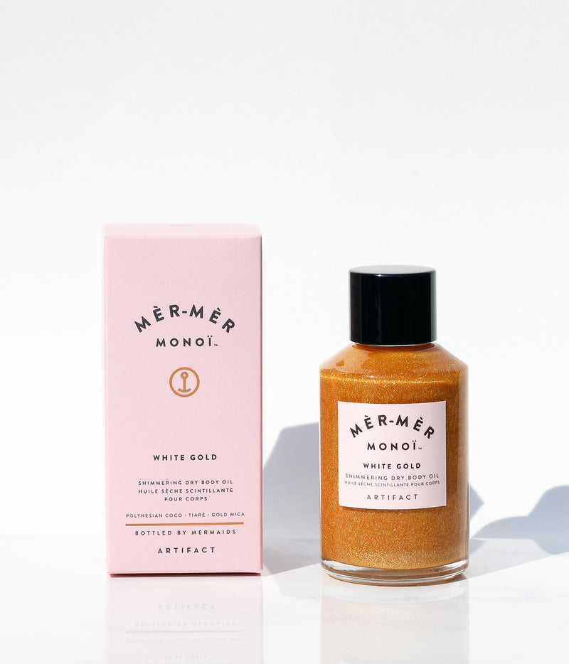 MÈR-MÈR MONOÏ WHITE GOLD SHIMMERING DRY BODY OIL - 60ML